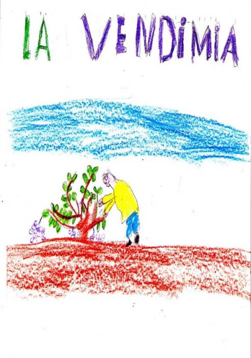 Dibujo de Celia Sebastián Adrián La vendimia